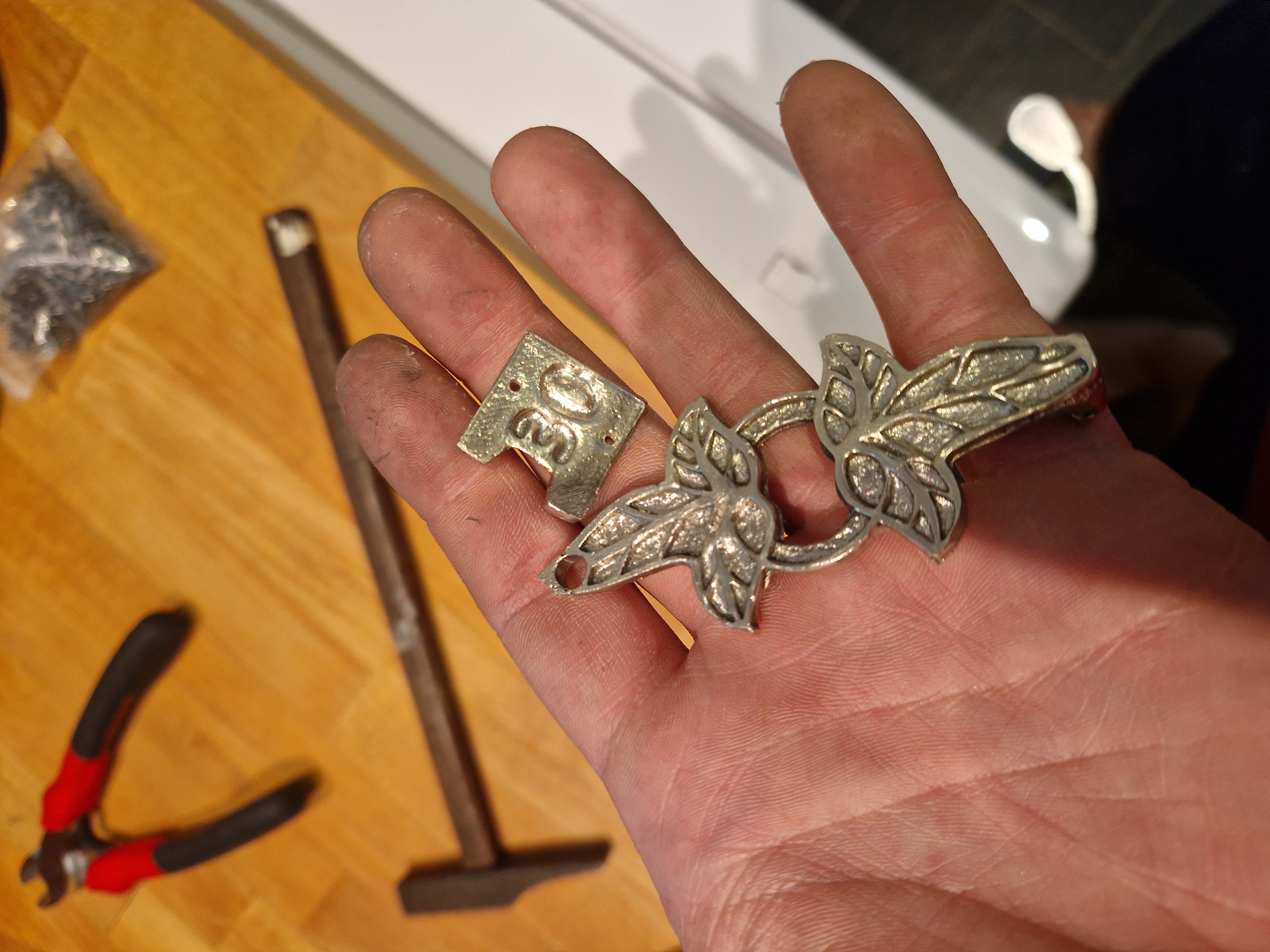 Metal ornaments for leather book